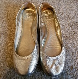 Tory Burch Gold Ballet Flats